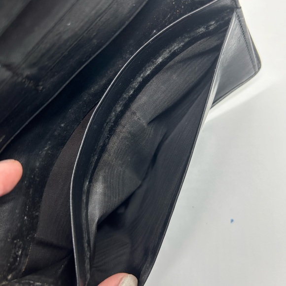 Yes Saint LAURENT long bi fold black leather wallet - Picture 6 of 6